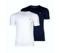 2 T-Shirt Magliette Collo Tondo Emporio Armani Logo Mini-Eagle
