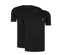 Emporio Armani Core Logoband Uomo 2-Pack Girocollo T-Shirt Nero XXL Regolare, Nero/Nero, XXL