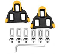 2 tacchetti da ciclismo a 3 fori 6 gradi galleggianti per scarpe da | Tacchetti per bici da strada compatibili con sistema Shimano SPD SL SH11 - Set di ricambio in policarbonato e TPU con viti e