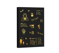 2 Taccuino per studenti personalizzato retrò in cartoncino nero spesso -B5 Life is Very Good [Food Daily]