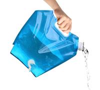 2 taniche flessibili per acqua potabile, portatili, 5 l, 10 l, contenitore per acqua pieghevole con coperchio e rubinetto, contenitore pieghevole per acqua all'aperto, campeggio, barbecue, escursioni