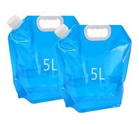 2 Taniche Pieghevoli da 5 L, Taniche Acqua con Rubinetto per Campeggio | Senza BPA, pieghevoli e salvaspazio, con rubinetto, maniglia, tappo a vite e fondo rinforzato per camper e campeggio