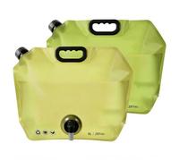 2 taniche pieghevoli per l'acqua con rubinetto, 8 l, a prova di perdite, ampia apertura, riutilizzabile, ideale per campeggio, escursionismo, picnic, barbecue, viaggi e attività all'aperto