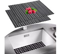 2 tappetini antiscivolo per lavello da cucina, 30 x 40 cm, in PVC, per lavello in acciaio inossidabile/porcellana, tappetino drenante rapido personalizzabile, tappetino per asciugare i piatti per