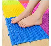 2 tappetini per agopressione per riflessologia e rilassamento muscolare, tappetino antiscivolo da bagno per yoga con piastra per piedi, allenamento all'aperto e terapia per alleviare il dolore, blu.