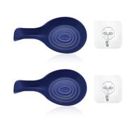 2 Tappetini Per Cucchiai, 2 Ganci Autoadesivi, Tappetini Antiscivolo Per Cucchiai, Supporto Per Utensili Da Cucina, Supporto Per Pinze, Supporto Per Spatola, Supporto Per Utensili Da Cucina