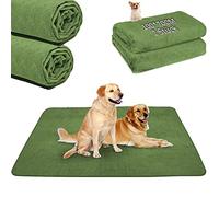 2 tappetini per cuccioli, lavabili, 100 x 70 cm, ad assorbimento rapido | Tappetino antiscivolo per urina a prova di perdite, per cuccioli, cani anziani e incontinenti, utilizzabile per box, cassa