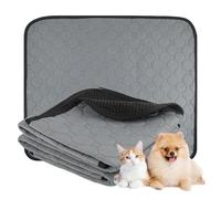 2 tappetini per cuccioli, lavabili, 60 × 50 cm, impermeabili, antiscivolo, super assorbenti, per cani, riutilizzabili, per il pavimento, il divano, l'auto, i viaggi