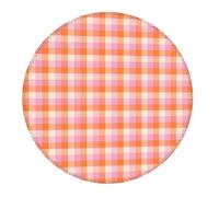 2 tappetini per mouse da gioco, quadrati, arancioni, viola, rotondi, base in gomma, con bordi cuciti, tappetino per mouse per laptop, tastiera PC, tappetino per mouse per lavoro, gioco, ufficio, 20 cm