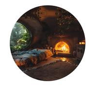 2 tappetini per mouse piccoli da gaming, comodi tappetini rotondi con foro per albero, base in gomma, tappetino da scrivania con bordi cuciti, tappetino per mouse per laptop, tastiera PC, tappetino