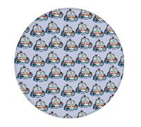 2 tappetini per mouse piccoli da gaming, con base rotonda in gomma a forma di macchina della polizia, tappetino da scrivania con bordi cuciti, tappetino per mouse per laptop, tastiera PC, tappetino