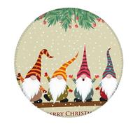 2 tappetini per mouse piccoli da gioco, biglietto natalizio con gnomi rotondi con base in gomma, tappetino da scrivania con bordi cuciti, tappetino per mouse per laptop, tastiera del PC, tappetino per