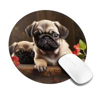 2 tappetini per mouse rotondi da 20,3 cm, con base in gomma antiscivolo, tappetini per mouse personalizzati per mouse wireless per computer portatili, accessori da scrivania da ufficio, tappetino per