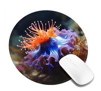 2 tappetini per mouse rotondi da 20,3 cm, con base in gomma antiscivolo, tappetini per mouse personalizzati per mouse wireless per computer portatili, accessori da scrivania da ufficio, tappetino per