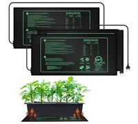 2 tappetini riscaldanti per piante, 25 cm x 52,5 cm, tappetino termico per piantine germinazione e animali domestici, 21 W, per riscaldamento a temperatura, per piantine, animali domestici e rettili