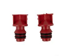 2 tappi di sfiato per compressore d'aria con filettatura maschio in plastica rossa da 17 mm, compatibili con compressori d'aria filettati da 17 mm