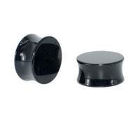 2 tappi per le orecchie da 3 mm a 50 mm, in acrilico, colore bianco, nero, per sella, estensore, barella, piercing per orecchio, set per il corpo, durevole e attraente