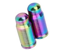 2 tappi per valvole per biciclette, tappi per valvole d'aria, coperchio ugello di gas in lega di titanio per bici da strada MTB (colore: multicolore)