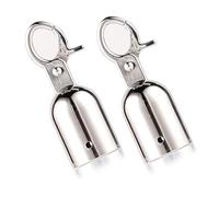 2 tappi terminali portatili e robusti con gancio, facili da installare, per uso quotidiano all'aperto su accessori in canapa e corde per pavimenti in legno