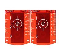 2 Target Laser, Targetboard Laser Magnetico, Bersaglio Laser con Riflettori, Plastica ABS, per Allineamento, Livellamento Laser, Laser Mirino, Laser Rotante, Migliore Visibilità Linee Laser Rosse