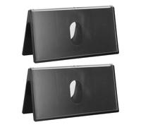 2 targhette per scrivania - Portanome a forma di V da 8x4" in plastica -