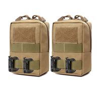 2 tasche da uomo piccole molle tattiche per cellulare, accessori per cellulare, borsa per cameriere EDC Pouch Waist Bag e 4 fibbie a D