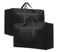2 tasche extra grandi da 180 l, 600D Oxford, con cerniere e impugnatura rinforzata, impermeabile, borsa da viaggio, borsa per trasloco