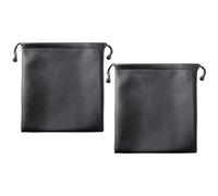 2 tasche in poliuretano con coulisse, custodia per cuffie in pelle con coulisse, custodia universale per cuffie da viaggio
