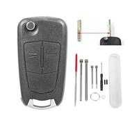 2 tasti Flip Chiave Auto Shell con Pin Removal Tools Lima ago per Vauxhall Opel Astra H Zafira Tigra Corsa Vectra Meriva Insignia Signum D, Porta Telecomando Auto