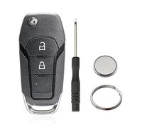 2 Tasti Telecomando Flip Cover Cover Compatibile per Ford F150 Ranger 2015-2017 (2 Tasti Con Batterie)