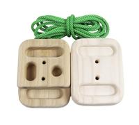 2 Tastiera Hangboard da arrampicata con corda per appenderla, tavola portatile in legno per allenamento della forza di presa e allenamento delle dita, 12 x 15 x 4 cm