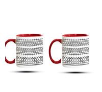 2 tazze da caffè Fuck This Shit da 330 ml, con messaggio nascosto, tazza da tè nascosta, novità creatività umorismo (rosso)