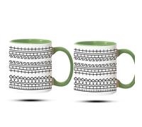 2 tazze da caffè Fuck This Shit da 330 ml, con messaggio nascosto, tazza da tè nascosta, novità creatività umorismo (verde)