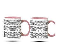 2 tazze da caffè Fuck This Shit da 330 ml, con messaggio nascosto, tazza da tè nascosta, novità creatività umorismo (rosa)