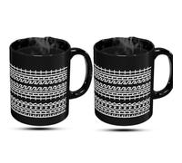 2 tazze da caffè Fuck This Shit da 330 ml, con messaggio nascosto, tazza da tè nascosta, novità creatività umorismo (nero)