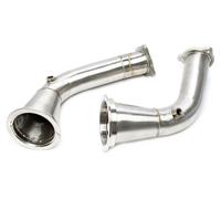 2-teilige Tubo Turbina Inox 76mm 1 Lambda per Audi A4 RS4 A5 RS5 B9 Quattro