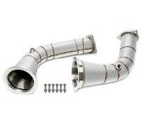 2-teilige Tubo Turbina Inox 76mm Con Scudo Termico per Audi A4- RS4 A5- RS5