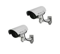 2 telecamere finte da sorveglianza con LED lampeggiante IR1100 S per sicurezza