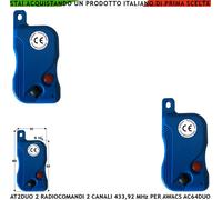 2 Telecomandi Bicanale Antifurto Allarme Codice Univoco Gestione Awacs AC64 duo
