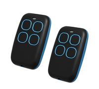2 telecomandi universali 4 in 1 per porte e garage - Telecomando Rolling Code Multifrequenza da 280 a 868 MHz per porte, garage, automobili e allarmi (blu)