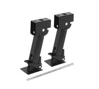 2 Telescopico Pieghevole Stabilizzatore Martinetti,Martinetti Stabilizzatori per Rimorchi Pieghevoli Oscillante Verso il Basso,Martinetto Stabilizzatore,450KG Capacità di Sollevamento (Black)