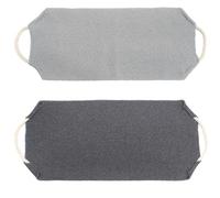 2 Teli Bagno Lunghi, Spugna per La Schiena, Luffa Doccia, Telo Doccia, Asciugamano Assorbente Ad Asciugatura Rapida, Telo Bagno per La Schiena, Unisex (Grigio Scuro, Grigio Chiaro)