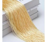 2 tende a fili - 100 x 200 cm - Tenda a fili come divisorio per stanza, protezione da mosche o decorazione, accorciabile, lavabile, per feste, matrimoni, decorazione della stanza, beige, giallo