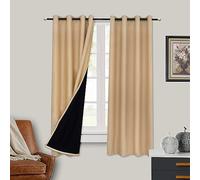 2 tende oscuranti isolanti termiche per camera da letto, blocco della luce, con occhielli, 218,4 cm di larghezza x 198,1 cm di altezza, risparmio energetico, riduzione del rumore, design elegante