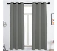 2 tende oscuranti termiche spesse resistenti al freddo, con occhielli nella parte superiore, colore grigio scuro, 139,7 x 223,5 cm, ideali per camera da letto e soggiorno, ad alta efficienza