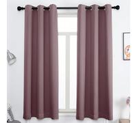 2 tende oscuranti termiche spesse resistenti al freddo, con occhielli nella parte superiore, decorazione per camera da letto e soggiorno, 140 x 223 cm, viola scuro, ad alta efficienza energetica e