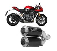 2 Terminali di Scarico Mivv MK3 Carb TRIUMPH SPEED TRIPLE 1200 RR / RS 2021 2024