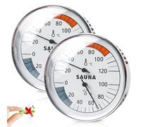2 termometri per sauna, igrometro 2 in 1, termometro per sauna, termometro particolarmente preciso, coltello climatico per sauna, calibrazione automatica, termometro per misurazione della temperatura