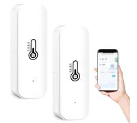 2 termometri WiFi Smart igrometro interno wifi igrometro senza fili temperatura sensore di umidità con monitoraggio remoto, allarme di notifica, archiviazione dati ed esportazione per cameretta dei