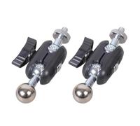 2 teste a sfera da 17,4 mm in metallo e plastica con pulsante di bloccaggio per un fissaggio sicuro dell'angolo negli accessori di registrazione video, pulsante a sfera bloccabile